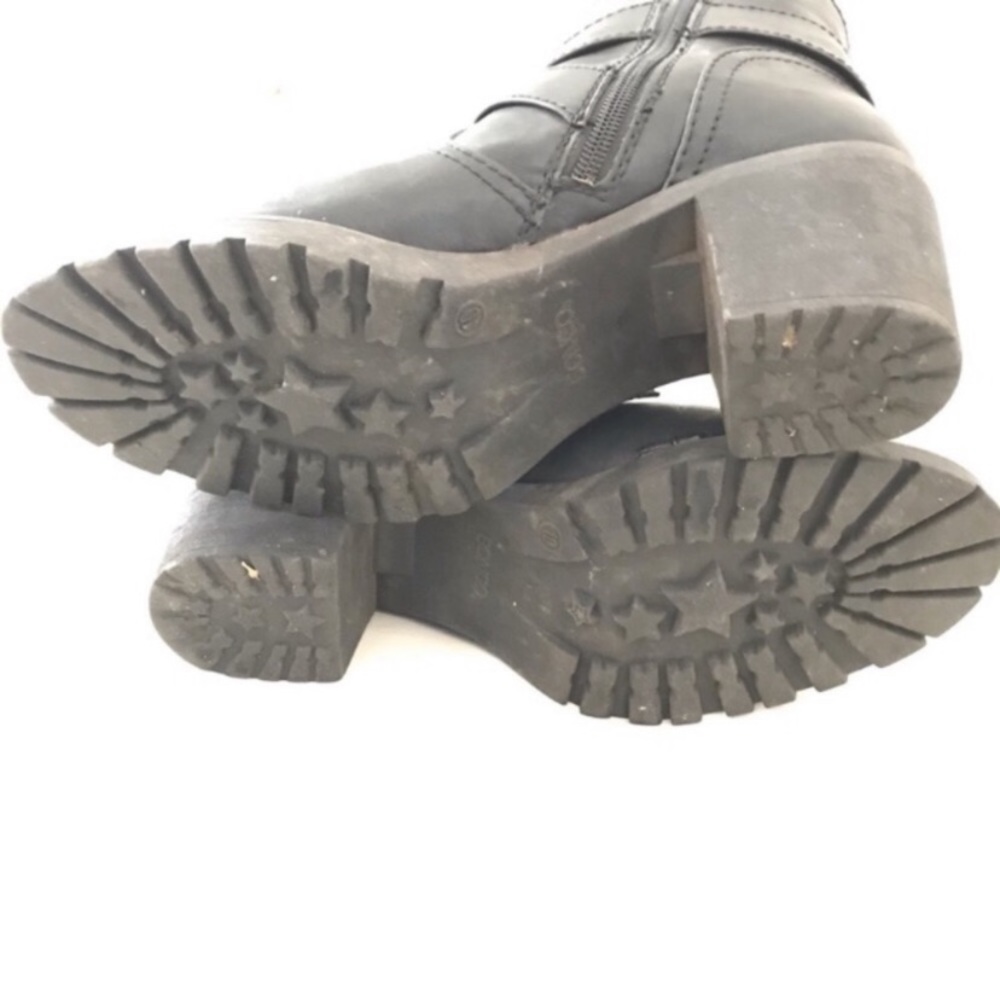 Bongo chunky ankle boots faux leather size 10 - Picture 4 of 7